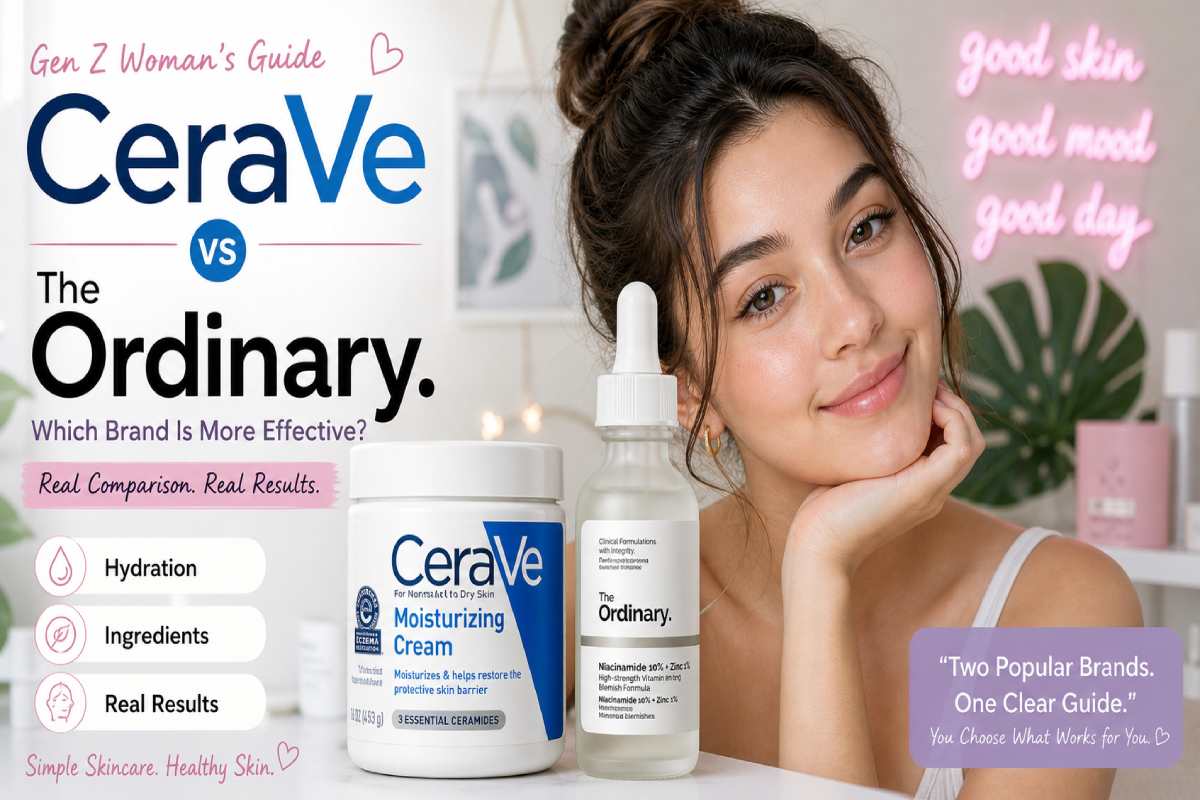 i am a genz woman. how does cerave compare to the ordinary in terms of skincare effectiveness