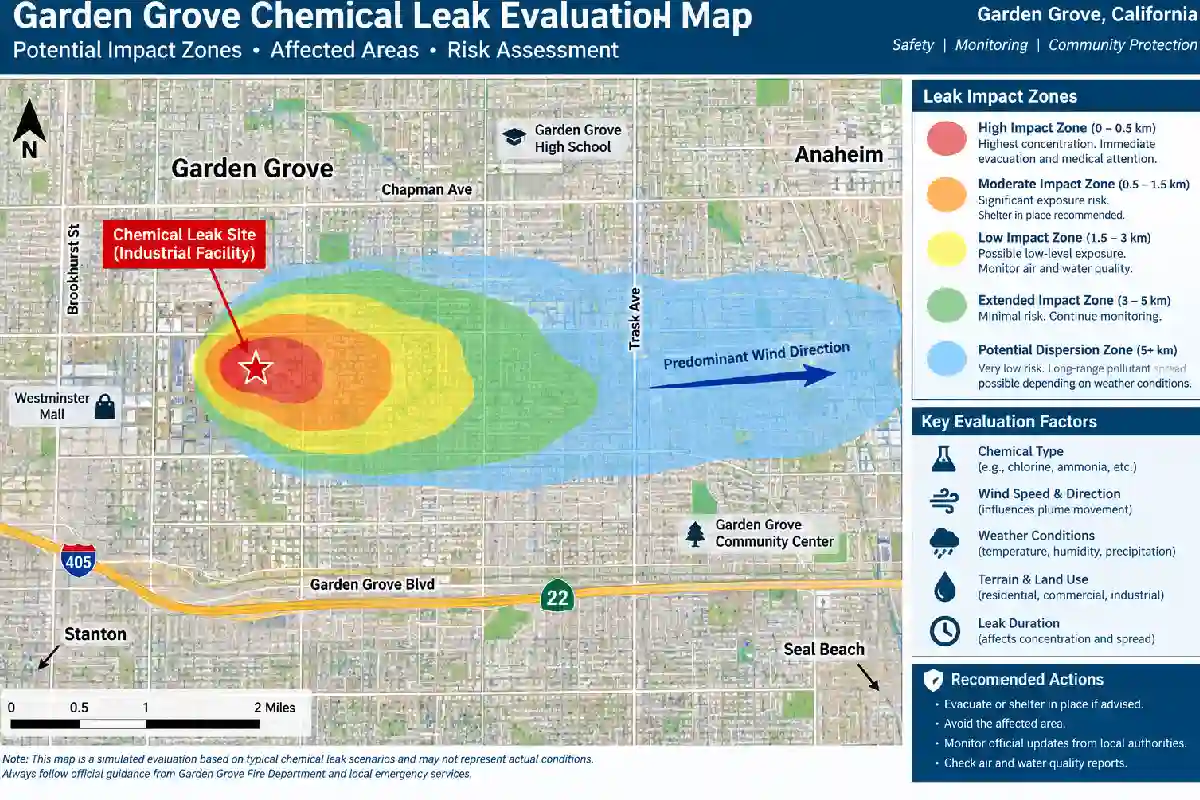 garden grove chemical leak evacuation map
